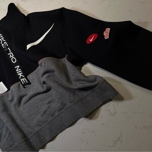 Nike Black and Gray Zip-Up Jacket